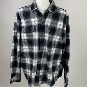 New Woolrich Black Flannel Long Sleeve Shirt Top
